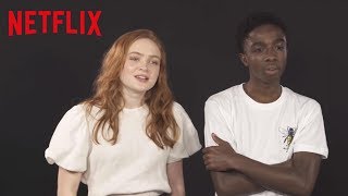 Caleb y Sadie de Stranger Things adivinan expresiones argentinas  Netflix [upl. by Dolf]