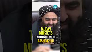 Taliban Ministers Video Call With Rashid Khan After Afghanistan Books T20 World Cup SemiFinal Spot [upl. by Keely]