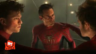 SpiderMan No Way Home 2021  Peter 1 Peter 2 Peter 3 Scene  Movieclips [upl. by Sadella]