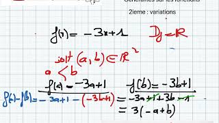 2eme année généralités sur les fonctions partie2  sens de variation [upl. by Aicelaf]