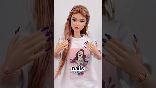 Giving Barbie Long Nails shorts barbie barbiedoll [upl. by Magda]