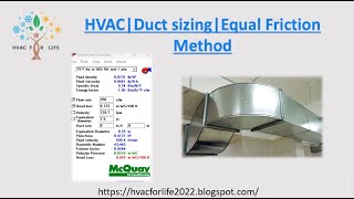 HVAC How to size the Duct Equal Friction Method [upl. by Syhr268]