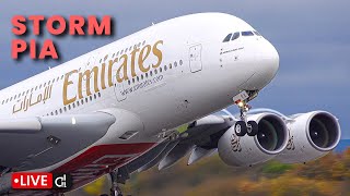 🔴 STORM PIA  Lots of GO AROUNDS  Awesome Pilot Skill [upl. by Quillon]