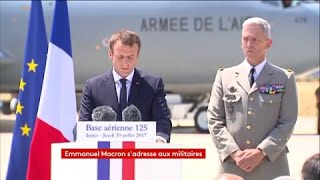 Démission du général de Villiers  quotJe tiens à lui rendre un chaleureux hommagequot Macron [upl. by Grannie]