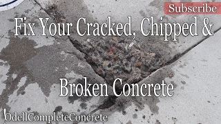 How to fix or repair Chipped Cracked or Broken concrete [upl. by Haldes262]