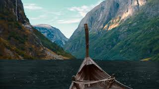 Viking Longship Ambience Preparing to Raid Battlehorn Water Fjord Bird Sounds  1 HOUR [upl. by Eisinger]