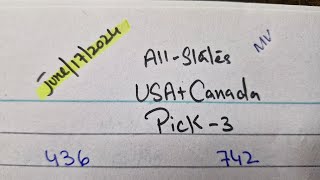 Todays Lottery Number Predictions for Pick 3 Pick 4 Pick 5 and Cashpop  June 17th 2024 [upl. by Gundry]