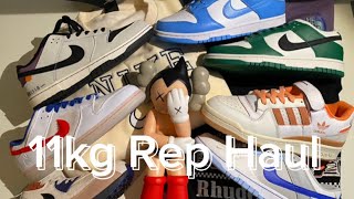 11KG SUGARGOO REP HAUL WEIDIANHAUL  TAOBAO HAUL TNF Rhude nike dunks and more [upl. by Telrats671]