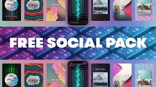 FREE SOCIAL PACK Instagram Story Templates and Assets  Free Assets [upl. by Clarine]