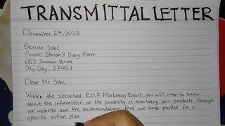 How To Write A Transmittal Letter Step by Step Guide  Writing Practices [upl. by Laroc]