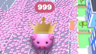 Crowd City  THE FASTER AND POWERFUL SKIN RAREST KING PIG ‹ AbooTPlays › [upl. by Eissen]