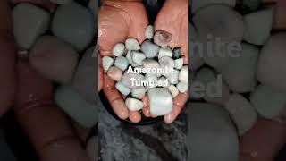 Natural stone Amazonite crystal tumbled polish process best quality good polished [upl. by Sugna]