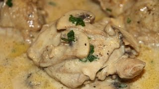 КУРИЦА С ГРИБАМИ В СЛИВОЧНОМ СОУСЕ  MUSHROOM CHICKEN IN CREAMY SAUCE [upl. by Onitselec]