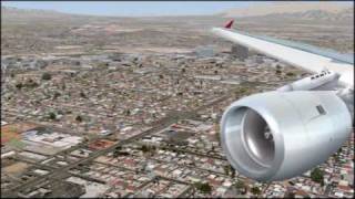 FSX Landing at Las Vegas  Northwest A319 [upl. by Julianne]