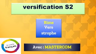 Poésie Versification s2 Rimes strophe Vers [upl. by Igor]