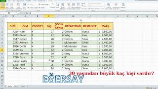 Excel Eğersay Formülü 2 [upl. by Charlot]