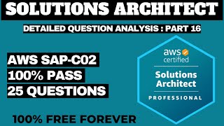 AWS Certified Solutions Architect Professional Exam Questions Dumps  P16 SAPC02 [upl. by Wilden690]