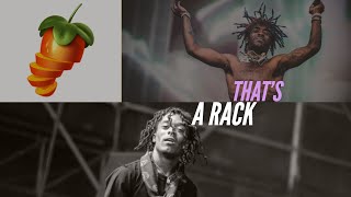 THATS A RACK  Lil Uzi Vert FL studio remake Behind the beat [upl. by Lehteb31]