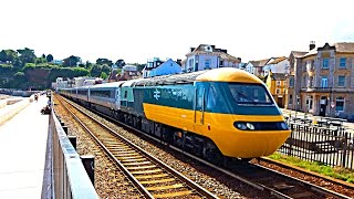 Trains at Dawlish Station amp Seawall  200823 [upl. by Ticon673]