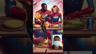 Wait for it  all Marvel  DC superhero Lunch under blossom tree marvel dc shorts video [upl. by Richel]