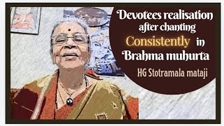 Devotees realization of Chanting Consistently in Brahma muhurta 2024 Part 8 HG Stotramala mataji [upl. by Schmeltzer160]