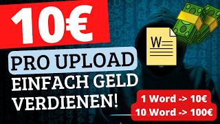 GARANTIERT 🚨 IMMER WIEDER 10€ pro UPLOAD Online Geld verdienen als Student 2024 [upl. by Nnyrb]