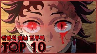 귀멸의 칼날 최강의 전투력 순위 TOP 10 [upl. by Nitsrik]