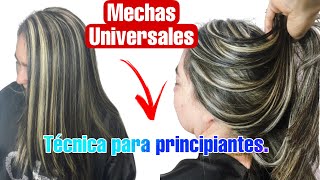 MECHAS UNIVERSALES DESDE 0 EN CABELLO OSCUROTECNICA FÁCIL PARA PRINCPIANTES highlights stepbystep [upl. by Aniri]