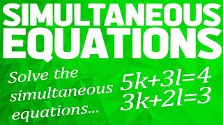 Solving Simultaneous Equations Maths GCSE Higher and Foundation [upl. by Orth579]