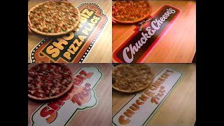 Showbiz PizzaChuck E Cheese quotUltimate Pizzaquot  ALL 4 VERSIONS COMBINED [upl. by Masao115]