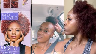 Dying my hair Pt2 Dark amp Lovely Vivacious Red wash and go [upl. by Neitsirhc]