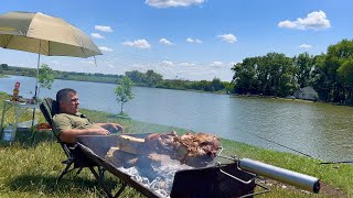 Вкуснее любого шашлыка Супер сочное мясо  Готовим баранину пока ловим рыбу [upl. by Akemihs910]