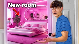 I TRANSFORMED MY BROTHERS ENTIRE ROOM PINK [upl. by Ruzich238]