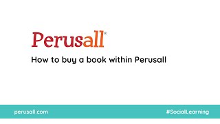 How to buy a book within Perusall [upl. by Ahtanaram]