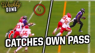 Lamar Jackson makes huge pass to himself in AFC Championship  Weekly Dumb [upl. by Llekram142]