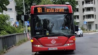 Resan från Farsta sjukhem till Farsta centrum med busslinje 181 🚍 [upl. by Dustman]