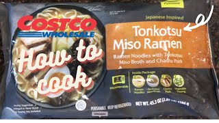 How to cook Tonkotsu Miso Ramen from COSTCO  The Average Cooks [upl. by Trilby335]