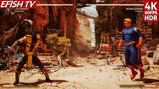 UMK3 Scorpion vs Homelander Hardest AI  Mortal Kombat 1 [upl. by Ynattir]