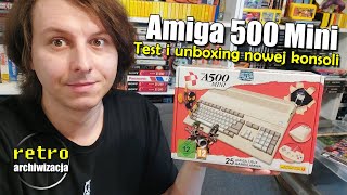 Amiga 500 Mini  unboxing  test konsoli [upl. by Elleinaj]