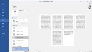 How to Print a Multiple Pages on One Page in Word [upl. by Frida]