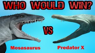 Mosasaurus vs Predator X [upl. by Ellehcear]