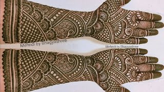 EASY DULHAN MEHENDI DESIGNS FOR FULL HANDS  WEDDING MEHNDI DESIGNS  BRIDAL HENNA MEHNDI DESIGNS [upl. by Sculley]