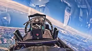 USAF F15 Eagle Fighter Jet Cockpit Footage May 2020 [upl. by Bealle]