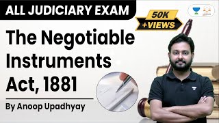 Negotiable Instruments Act 1881  All India Judiciary Exams  Anoop Upadhyay  Linking Laws [upl. by Yasmeen206]