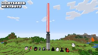 SURVIVAL LIGHTSABER HOUSE WITH 100 NEXTBOTS in Minecraft  Gameplay  Coffin Meme [upl. by Esinned]