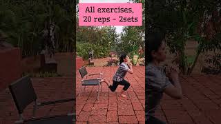 5 chair exercises you must try shanthikasiraj ChairExercises FitnessJourney StayActive [upl. by Edurtreg]