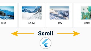 Horizontal Scroll Cards  Flutter Tutorial [upl. by Dino]