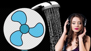 SHOWER FAN SOUND For Sleeping Black Screen [upl. by Vladimir789]