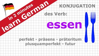 Das Verb quotessenquot konjugieren  Deutsch lernen konjugieren A1 A2 [upl. by Borg]