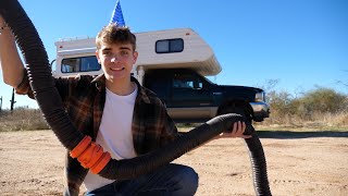 How I celebrated my 22nd Birthday and Christmas alone in my truck camper [upl. by Ahseiym]